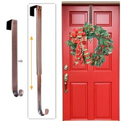 PRICES MAY VARY. ❤PERFECT FIT: Heavy duty wreath hanger withstand the weight of a wreath up to 20lbs. Adjustable length from 14.9 to 25in, Width 1.2in, thickness 0.078in,hook width:1.8 inches. Fits doors below 1.8in thickness. ❤SECURE: Over the door wreath hanger, hold the wreath securely and in place. Smooth surface and protective felt inside prevent scratching to the door ❤CONSIDERATE DESIGN: Christmas wreath hanger, no issues with opening or closing the door. Adjustable wreath hanger, Length Garland Hanger, Wreath Hook, Wreath Holder, Hanger Wreath, Christmas Decorations Wreaths, Outdoor Wreaths, Wreath Hanger, Hanging Wreath, Wreath Decoration