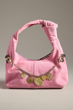 Charming new-trend alert: jewelry for your bag. | Heart Token Bag Charm by Anthropologie in Gold, Women's, Brass Bag Charm Trend 2024, Pins On Bag, Thrift Manifest, Studded Bag, Suede Handbags, Perfect Handbag, Bag Charms, Bag Ideas, Handbag Charms