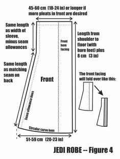 the diagram shows how to make a sewing pattern