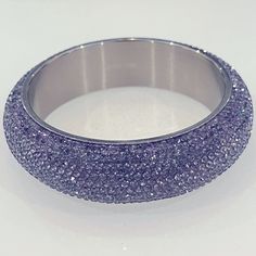 12-Row Pave Set Purple Crystal Bangle Bracelet Stainless Steel Brand New 12 Sparkling Rows Bling Bling Bling Fun Fun Fun This Bangle Bracelet Is A Big Bold Sparkly Statement Maker The Top And Sides Are Completely Covered In Pave Set Purple Crystal Stones Set In A Matching Enamel For Optimum Color Contrast & Breathtaking Sparkle One Looks Great Alone But These Can Also Be Layered, 3 Together Makes A Sensational Look Mix & Match Your Favorite Colors See Our Store For More Colors & Styles & Matchin Fun Fun Fun, Crystal Bangle, Fun Fun, Purple Crystal, Crystal Stones, Purple Crystals, Color Contrast, Stone Settings, Bling Bling