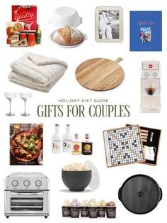 holiday gift guide for couples with pictures and food