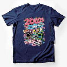 Y2K Nostalgia Retro Vibes T-Shirt, Early 2000s Party Fashion, Vintage Tech Graphic Tee, Unisex Male T-Shirt Custom graphic T-Shirt.Customize your color 2000s Party Fashion, Early 2000s Party, Nostalgia Clothing, 2000s Party, Y2k Nostalgia, Y2k Graphic Tees, Text Tee, Retro Graphic Tees, Casual Summer Shirts