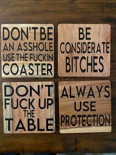 Coaster Vinyl Ideas, New Wood Craft Ideas, Funny Wood Burning Ideas, Wood Burned Coasters Ideas, Cricut Coaster Ideas Vinyl, Diy Wood Coaster Ideas, Wood Burn Signs, Laser Crafts To Sell