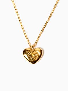 Beholder Necklace – FALLEN ARISTOCRAT Everyday Spiritual Heart-shaped Necklace, Everyday Spiritual Heart Necklace, Heart-shaped Gold Evil Eye Jewelry, Gold Heart-shaped Evil Eye Jewelry, Gold Heart Evil Eye Jewelry, Symbolic Gold Heart-shaped Necklaces, Lovers Eyes, Truth And Lies, Modern Muse