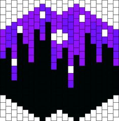 an image of pixel art with purple and white squares in the shape of a heart