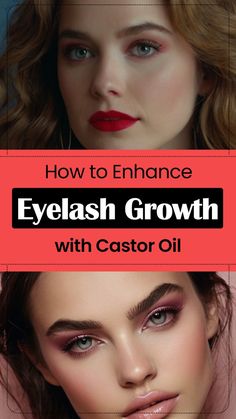 Enhance eyelash growth with castor oil! 🌿 Learn how to apply and nourish your lashes with this powerful, natural oil. 💆‍♀️✨ Click to start growing longer lashes today! #CastorOilLashes #NaturalLashes Oil For Eyelash Growth, Eyelash Growth Diy, Diy Eyelash Growth Serum, Eyelashes Growth, Eyelashes Longer, Natural Eyelash Growth, Castor Oil Uses, Grow Eyelashes