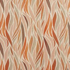 an orange and brown fabric with wavy lines on the side, as if it was made from