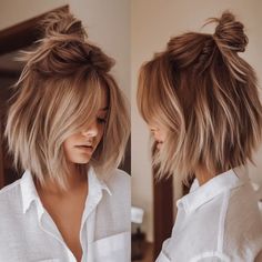 Lob Haircut Thick Wavy Hair, Long Bob Shag Hairstyles, Short Bob Hairstyles For Thick Hair Choppy Layers Shoulder Length, Shoulder Length Hair Shaggy Layers, Butterfly Lob Haircut, Layered Lob Thick Hair, Shoulder Length Shaggy Bob, Shaggy Lob With Curtain Bangs, Lob Shag Haircut