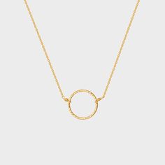 Diamond Cut Circle Necklace