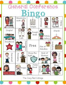 the general conference bingo game is shown