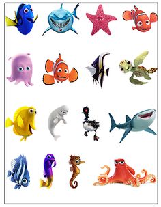 an image of different types of sea animals on a white background with text overlay