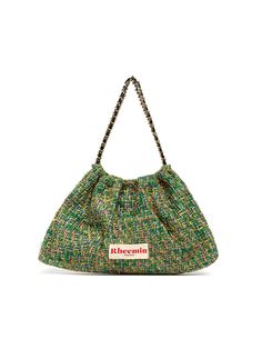 Editor's NoteStylish bag with sensible and sophisticated detail will add an accent on your outfit- Fresh mood tweed canvas fabric used- Snappy and plain design- Can be a shopper band and a shoulder bag- Classic and casual moodMeasurements (in.)- Size: 16.93 in. * 10.24 in.- Chain Handle: 27.56 in.- Full Chain: 47.24 in. Composition & Care- Tweed Canvas, Cotton Oxford- Avoid direct heat and moisture- Wipe off moisture and stains with a dry cloth- Due to the nature of the color Plain Design, Chain Bags, Green Bag, Canvas Fabric, Size 16, Oxford, Composition, Bag Lady, Heat