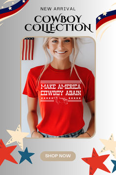 Make America Cowboy Again Tee! Super soft and comfy! Make America Cowboy Again, Cowboy