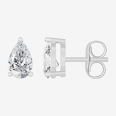 Features: Certified DiamondsDiamond Clarity: Si1-Si2Earring Back: FrictionSetting: ProngShape: PearStone Cut: PearDiamond Color: H-IMetal Color: WhiteEarring Length: 6.5mmEarring Width: 4.5mmRounded Carat Weight: 1 Ct. T.w.Care: Wipe CleanStone Type: 2 Lab Grown DiamondAuthenticity: Lab Grown DiamondBirthstone: April BirthstoneEarrings Style: Stud Earrings, Solitaire EarringsMetal: 14k White GoldCountry of Origin: Imported Platinum Pear-shaped Diamond Earrings With Prong Setting, Classic Platinum Pear-shaped Diamond Earrings, Classic Pear-shaped White Gold Diamond Earrings, Classic Pear-shaped Earrings With Prong Setting, White Pear-shaped Earrings With Prong Setting, White Pear Shaped Diamond Earrings With Prong Setting, White Pear-shaped Diamond Earrings With Prong Setting, White Gold Pear-shaped Brilliant Cut Earrings, White Gold Pear Shaped Brilliant Cut Earrings