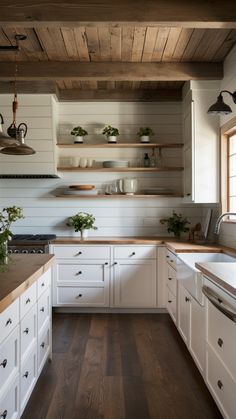 the kitchen is clean and ready to be used as a place for cooking or eating