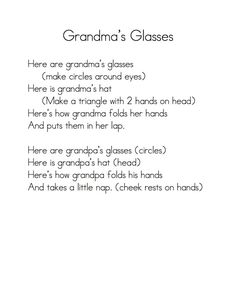 the poem grandma's glasses is written in black and white