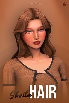 an animated image of a woman with brown hair