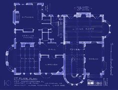 a blueprint drawing of the floor plan for a house with an elevator and living room