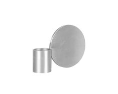 a round metal object on a white background