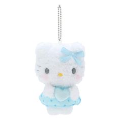 a hello kitty keychain hanging from a chain