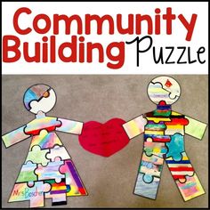 the community building puzzle is an engaging activity to engage collaboration, teamwork, and build community