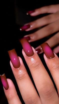 Aura Nails, Long Square Nails, Airbrush Nails, Pink Acrylic Nails, Pink Nail, Square Acrylic Nails, Fire Nails, Dream Nails