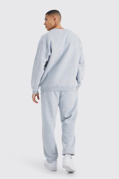 Oversized Sweatshirt Tracksuit | boohooMAN USA Race Day Outfits, Suits Prom, Going Out Trousers, Going Out Shirts, Tall Pants, Prom Suits, Upgrade Your Look, Plus Size Coats, Plus Size Hoodies