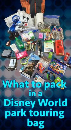 what to pack in a disney world park touring bag