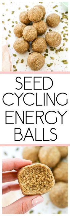 seed cycling energy balls with text overlay