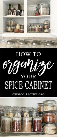 how to organize your spice cabinet