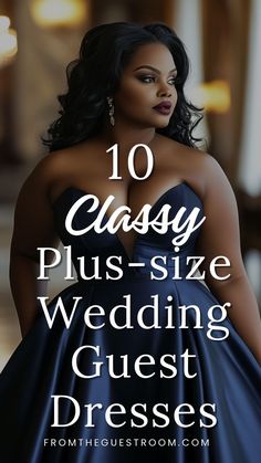 a plus size woman wears a classy wedding guest dress Cotillion Guest Dresses, Navy Blue Wedding Guest Dress Plus Size, Fall Wedding Guest Outfit Plus Size Jumpsuit, Fancy Dresses Plus Size, Sister In Law Wedding Outfit, Cute Wedding Guest Outfits, Elegant Wedding Guest Dress Classy, Wedding Semi Formal Attire Guest, Elegant Dresses For Wedding Guest Classy Beautiful