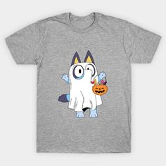 Celebrate Halloween with this adorable Bluey design. -- Choose from our vast selection of Crewneck and V-Neck T-Shirts to match with your favorite design to make the perfect graphic T-Shirt. Pick your favorite: Classic, Boxy, Tri-Blend, V-Neck, or Premium. Customize your color! For men and women. Kawaii Halloween Short Sleeve T-shirt, Kawaii Short Sleeve Halloween T-shirt, V Neck T Shirt, Graphic T Shirt, Ghost, Graphic Tshirt, Tshirt Designs, Men And Women, For Men