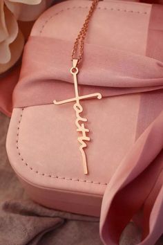 Package : 1 piece Gender : Women Material : Alloy Necklace Type : Pendant Necklaces Shapepattern : Letter Decoration : Hollow Out Style : Casual Brown Two Piece, Faith Cross, Women Of Faith, Disc Pendant, Pink And Gold, Arrow Necklace, Cross Necklace, Ideal Gift, 1 Piece