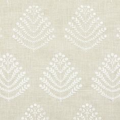 Purchase Eloi-3 Eloise 3 Linen by Stout Fabric Print With Embroidery, Floral Toile, Embroidered Leaves, Wallpaper Shop, Embroidery Fashion, Fabric Pattern, Pattern Names, Animal Pattern, White Fabric