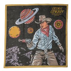 Cosmic Cowboy Bandana The Cosmic Cowboy, Cowboy Bandana, Cowboy Nursery, Long Lost Love, Hand Sticker, Pony Express