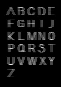 the alphabet is made up of lines and letters that appear to be in different directions