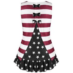 Plus Size Flounced American Flag Tank Top - Black - 3J68120317 - Original Design-Women's Clothing  #OriginalDesignWomensClothing #Original #DesignWomen's #Clothing American Flag Tank Top, Cheap Tank Tops, Embellished Skirt, Plus Size Tank Tops, Trendy Plus Size Clothing, Summer Tank, Summer Tank Tops, Online Tops, Embellished Dress