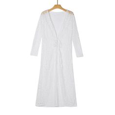 FREE SHIPPING Women Boho Beach Bikini Maxi Cover Up Lace JKP1829 White Beachy Cover-up For Party, Long Beachwear Swimwear As Beach Cover-up, Hollow Out V-neck Beach Cover-up, White Open Front Swimwear For Beach Cover-up, Open Front Summer Beach Dress Cover-up, Spring Beach Party One-piece Cover-up, White Bohemian Beach Dress With Hollow Out Design, Bohemian White Beach Dress With Hollow Out, White Bohemian Beach Dress With Hollow Out