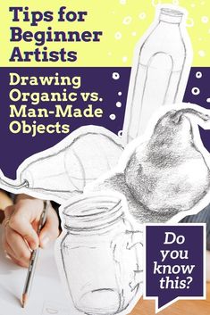 Drawing Tips for Beginners Drawing Tips For Beginners, Man Made Objects, Organic Objects, Improve Your Drawing Skills, Improve Your Drawing, Beginner Drawing, Sketching Tips