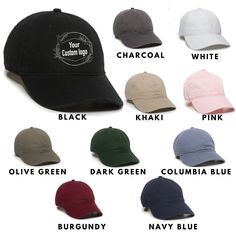 Business Team, Small Business Supplies, Logo Hat, Outdoor Cap, Pink Olive, Htv Vinyl, Hat Baseball, Columbia Blue, Dad Caps