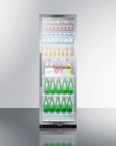 a refrigerator filled with lots of different types of drinks