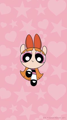 the powerpuff girl wallpaper with hearts and stars