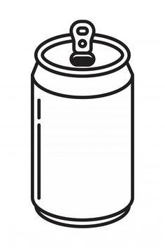 a black and white outline of a can