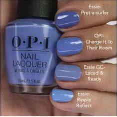 Opi Dip Powder Colors 2024, Blue Nail Polish Ideas, Opi Gel Polish Colors Summer, Opi Dip Powder Colors, Opi Blue Nail Polish, Blue Nail Polish Colors, Opi Nail Polish Colors, New Nail Colors, Blue Gel Nails