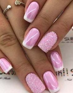 Latest Nail Designs, Pink Glitter Nails, Pink Nail Designs, Pretty Nail Art