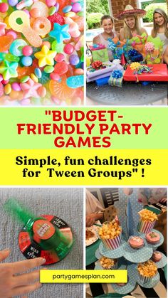 a bunch of party games for kids and adults