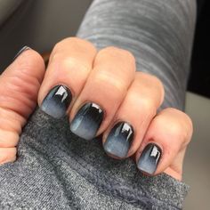 Nails Gray, Orange Ombre Nails, Black Ombre Nails, Gray Nail, Red Ombre Nails, Faded Nails, Purple Ombre Nails, Pride Nails Designs, Spring Nails Ideas