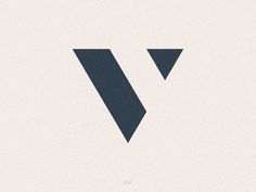 the letter v is made up of two triangulars, one black and one white