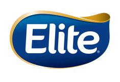 a blue and gold logo with the word'eite'in white on it