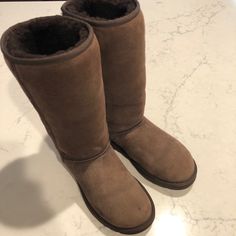 Reposhing This Item I Purchased From @Becka311. Loved It, But Ready To Rotate For Something New. Questions? Leave A Comment Below! Chocolate Boots, Tall Uggs, Shoes Ugg, Womens Uggs, Ugg Shoes, Ugg Boots, Leave A Comment, Something New, Size 7